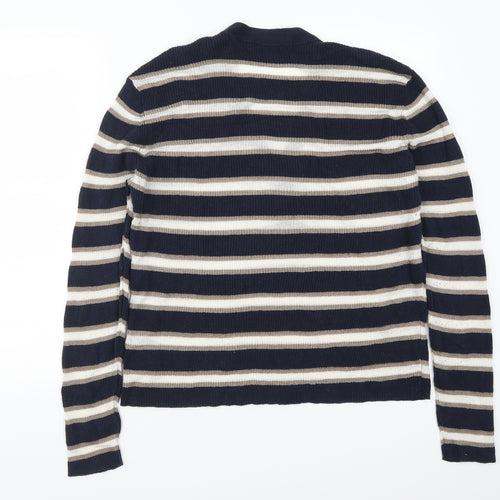 Marks and Spencer Womens Blue Striped  Basic T-Shirt Size 22