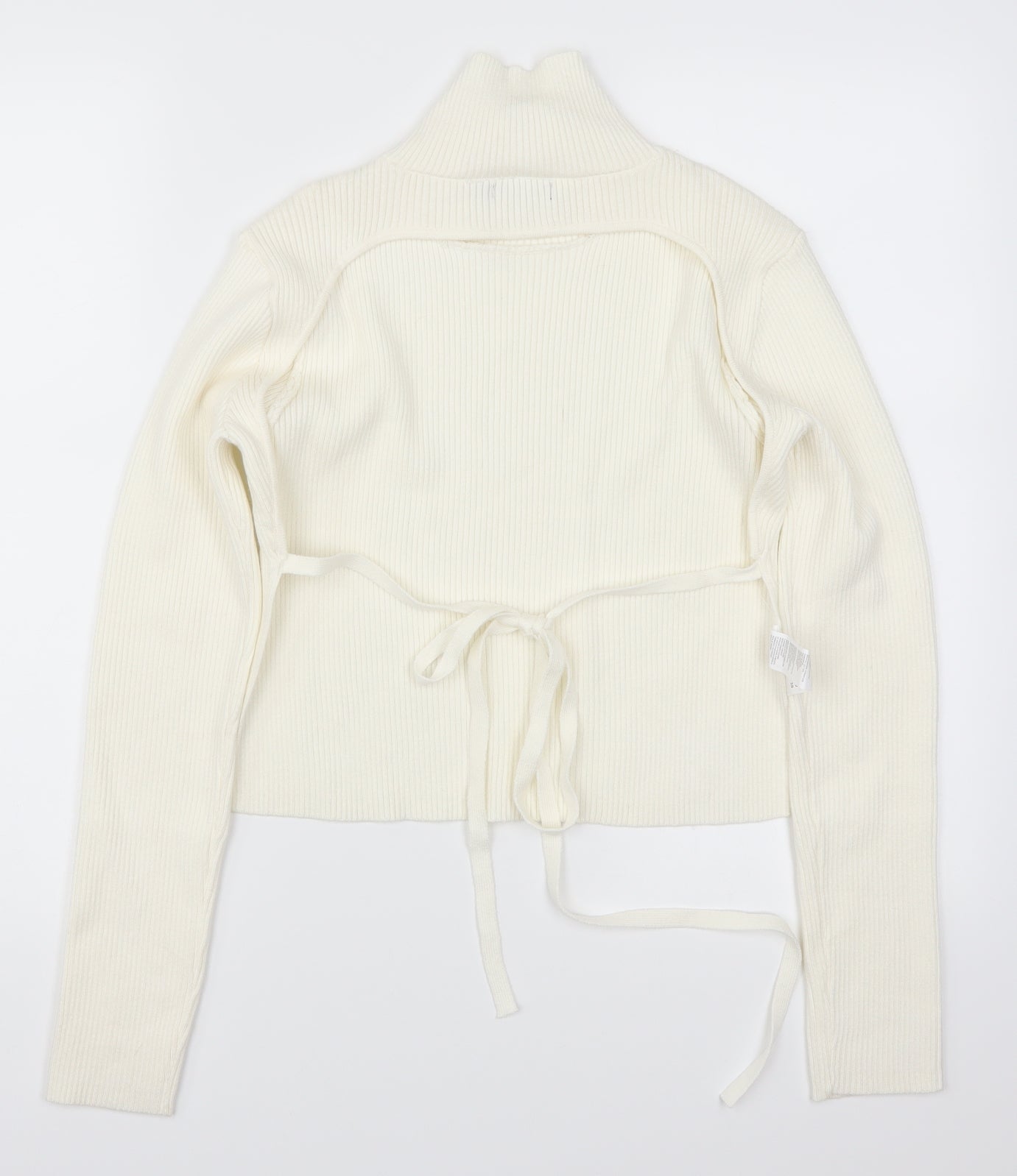 Nasty Gal Womens White   Pullover Jumper Size 8  - Open Back