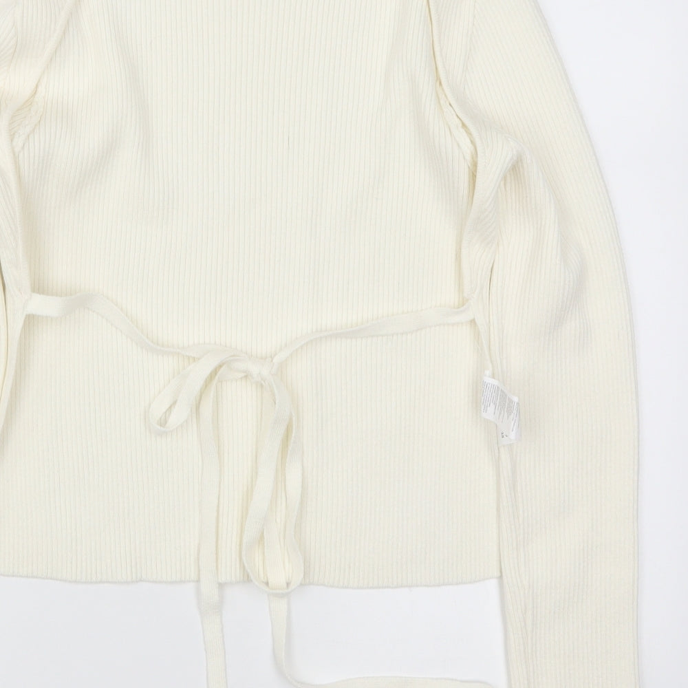 Nasty Gal Womens White   Pullover Jumper Size 8  - Open Back