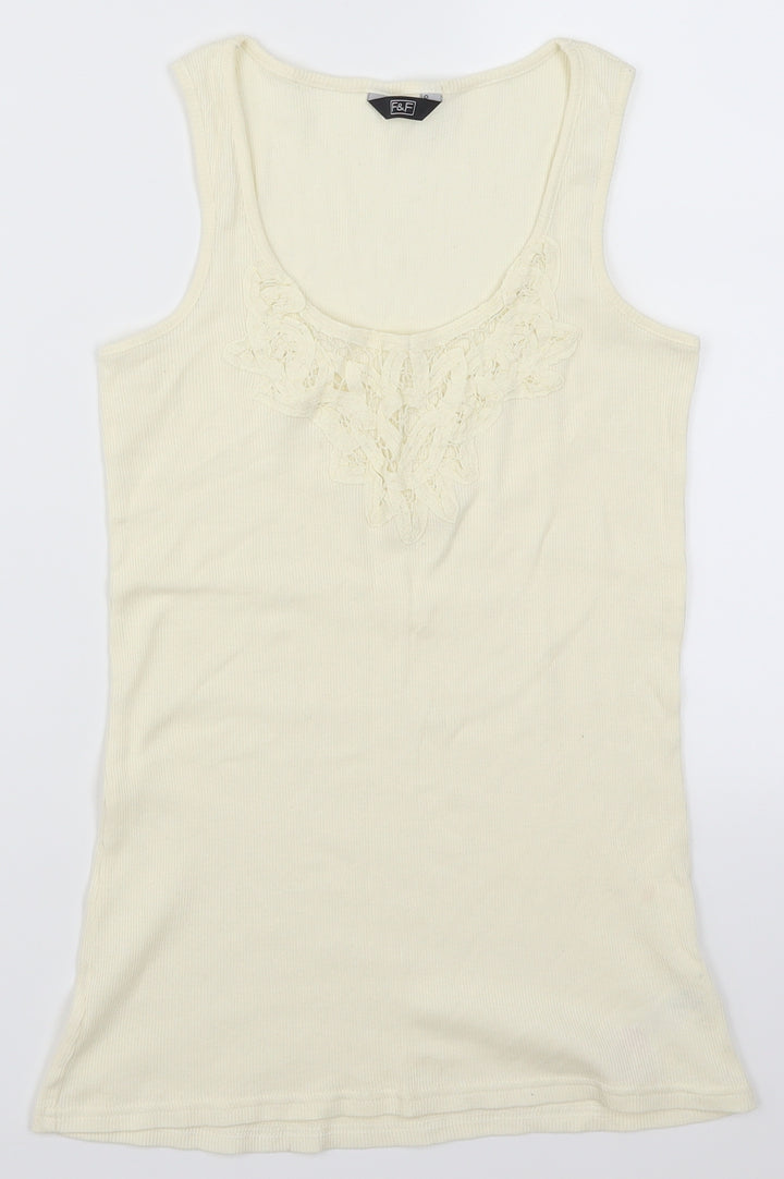F&F Womens Beige   Basic Tank Size 14