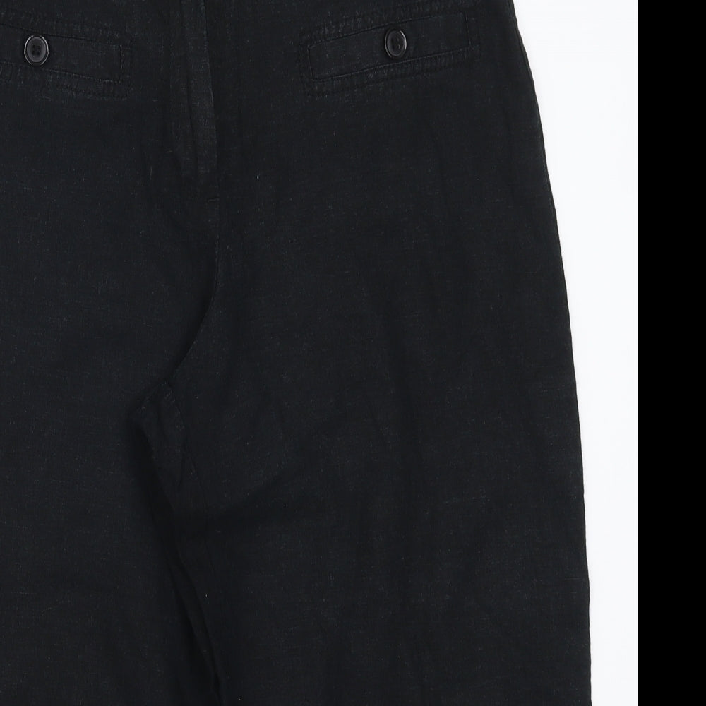 Marks and Spencer Womens Black   Cropped Trousers Size 12