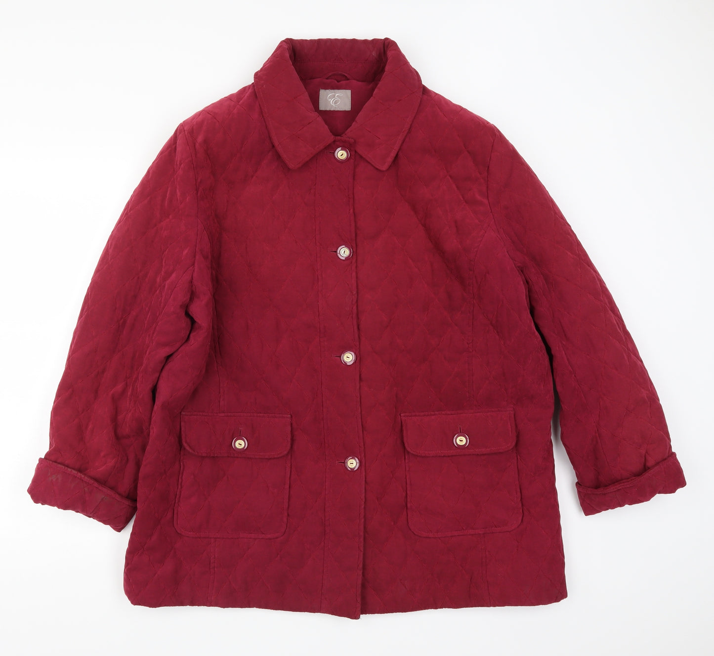 Preworn Womens Pink   Quilted Coat Size 18