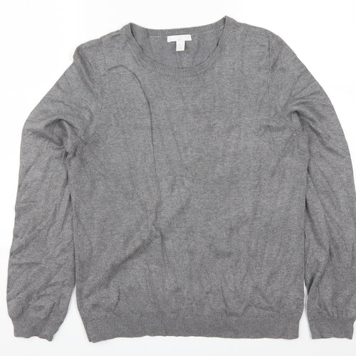 H&M Womens Grey   Pullover Jumper Size M