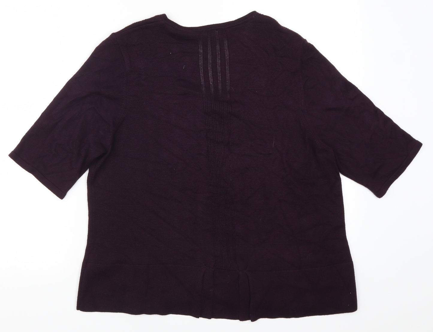 Per Una Womens Purple   Basic T-Shirt Size 18