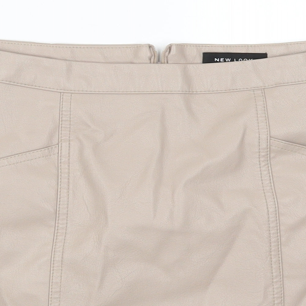 New Look Womens Beige   Mini Skirt Size 10