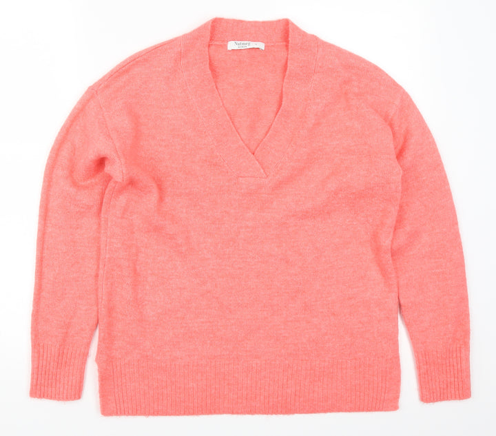 Nutmeg Womens Pink Knit Pullover Jumper Size 8