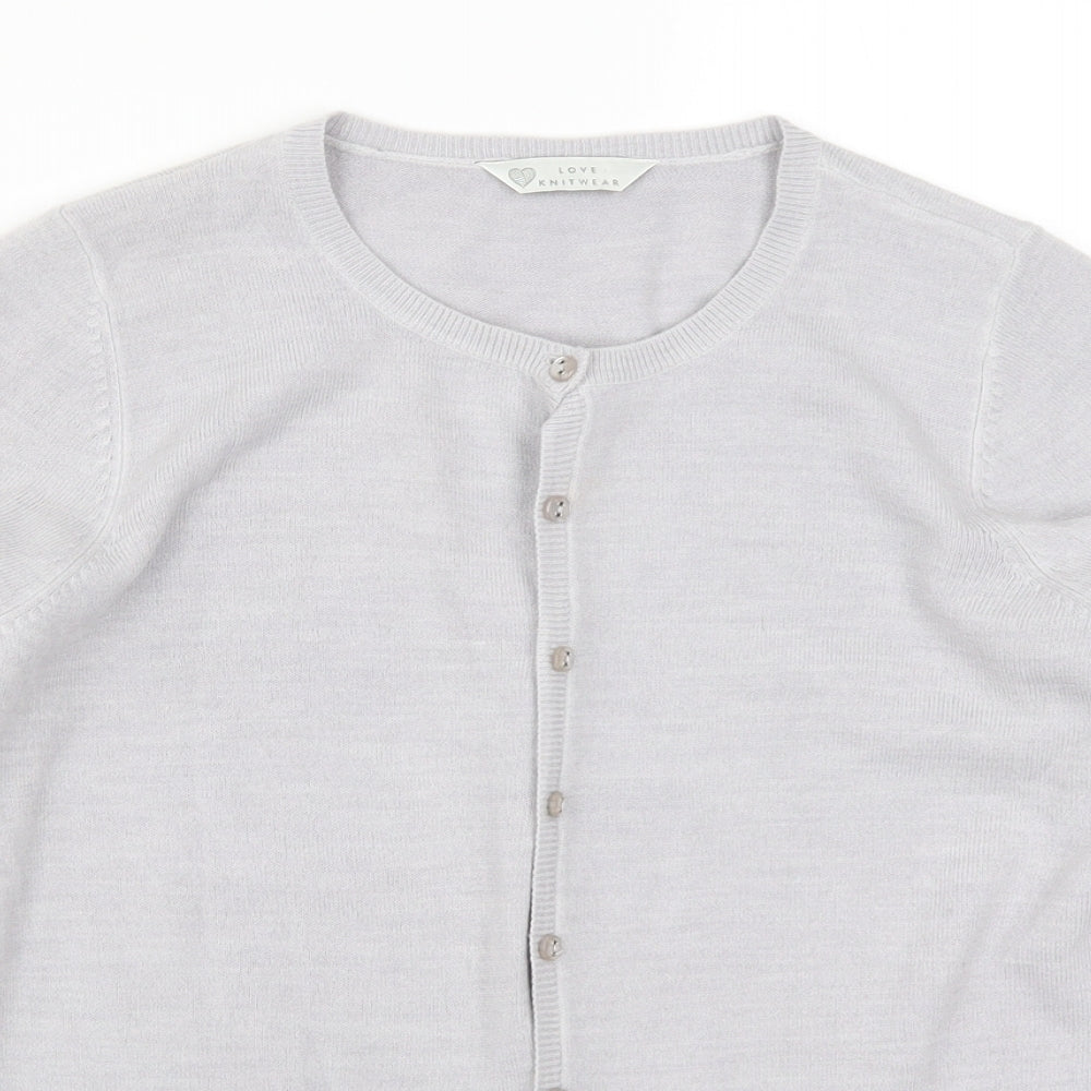 BHS Womens Grey   Cardigan Jumper Size 10