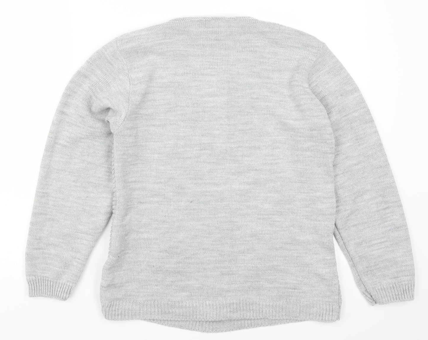 Mia Moda Womens Grey   Pullover Jumper Size S