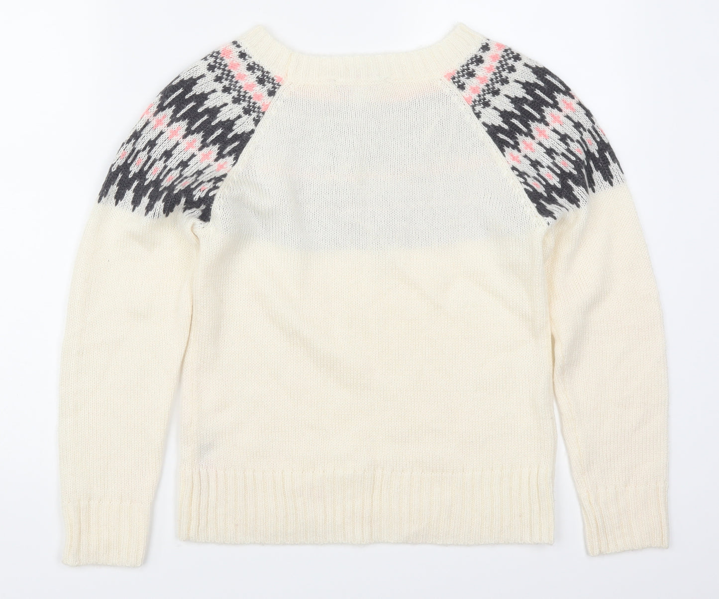 Dorothy Perkins Womens Beige Geometric  Pullover Jumper Size 4