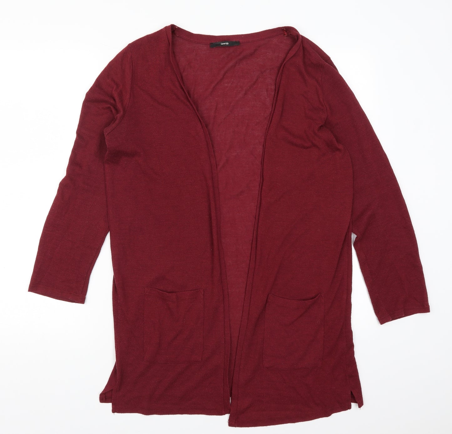 George Womens Red   Cardigan Jumper Size 16