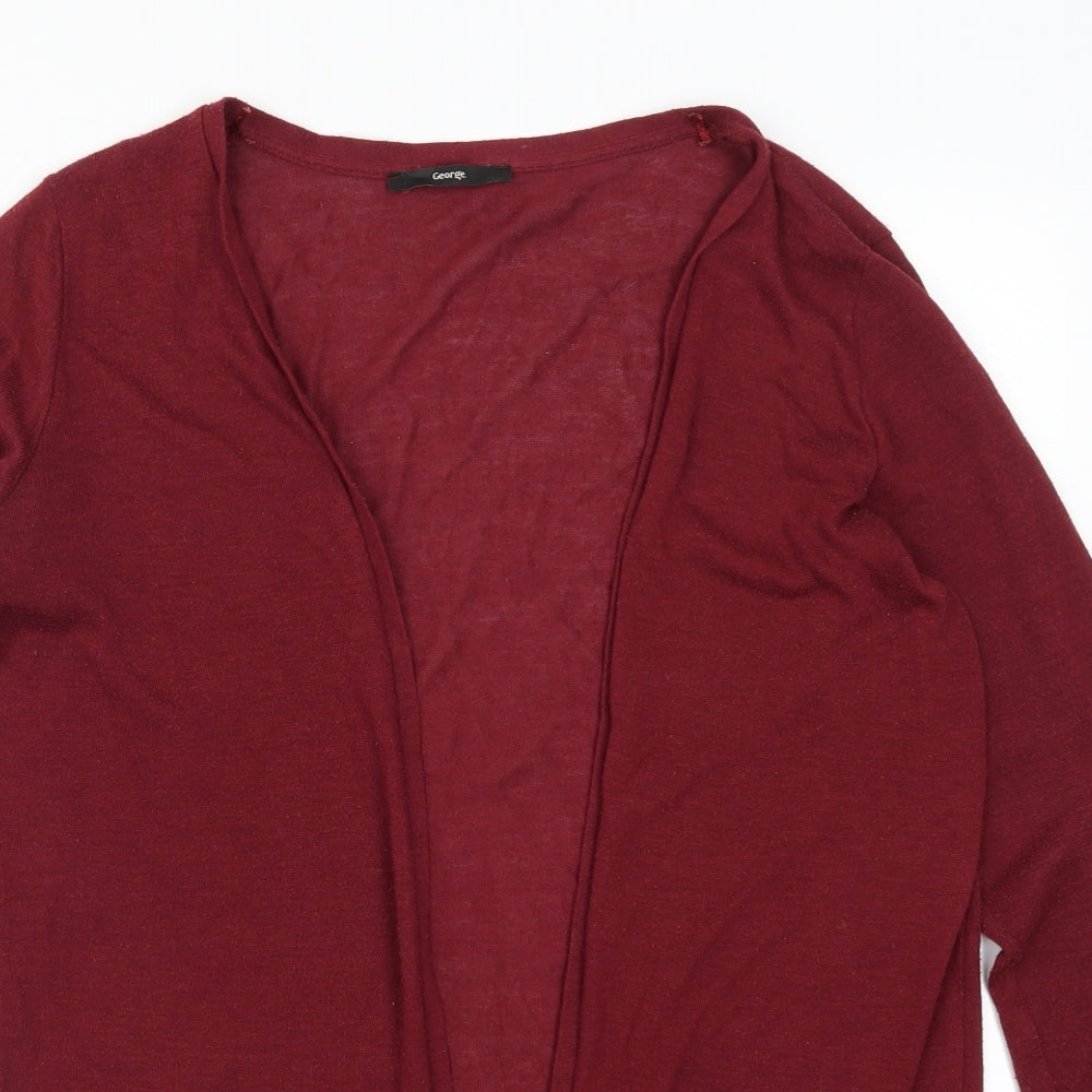 George Womens Red   Cardigan Jumper Size 16
