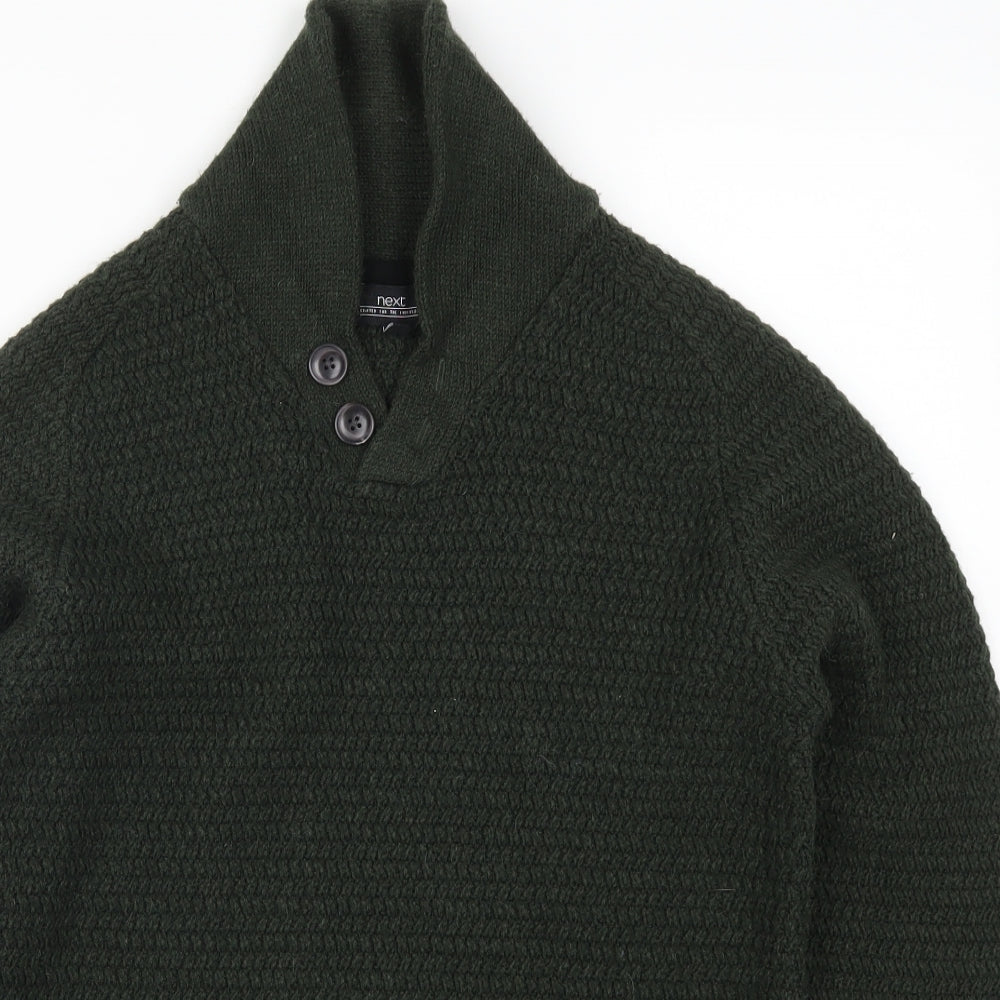 NEXT Mens Green  Knit Pullover Jumper Size S