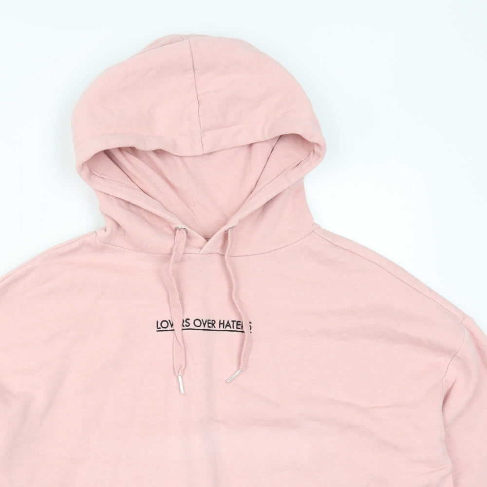 H&M Womens Pink   Pullover Hoodie Size S  - Lovers Over Haters