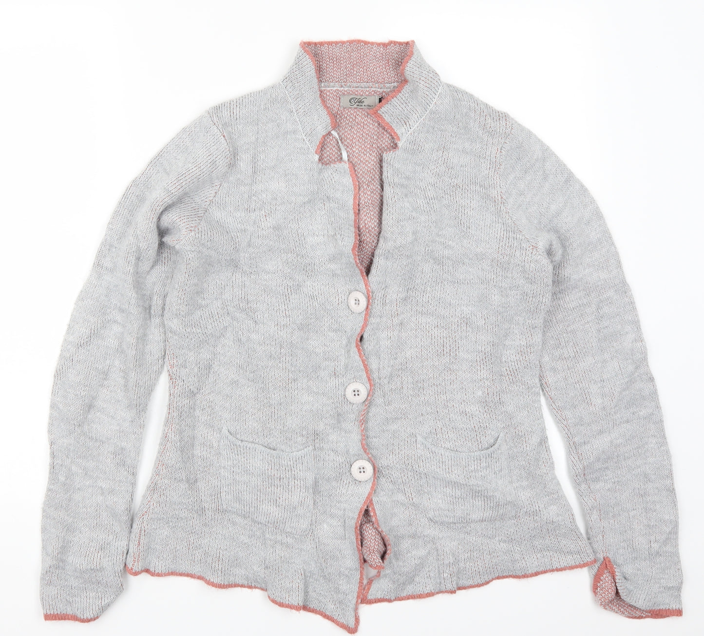 Yida Womens Grey  Knit Cardigan Jumper Size M