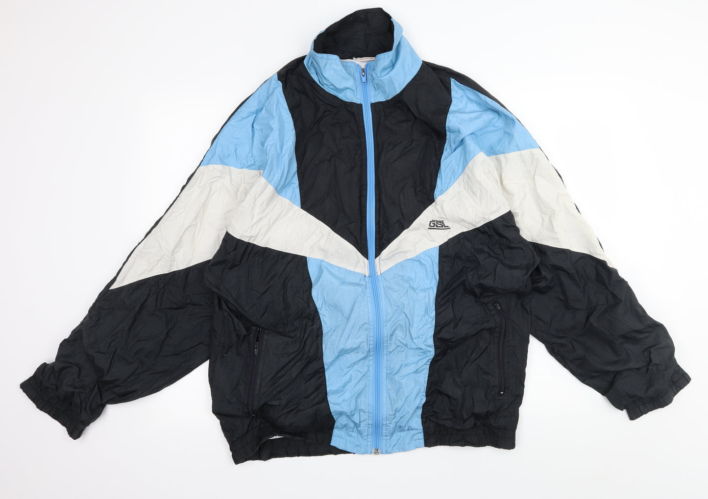 GSL Womens Blue Geometric  Jacket  Size XL