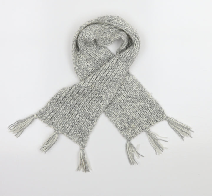 Preworn Girls Grey Knit Rectangle Scarf Scarves & Wraps One Size