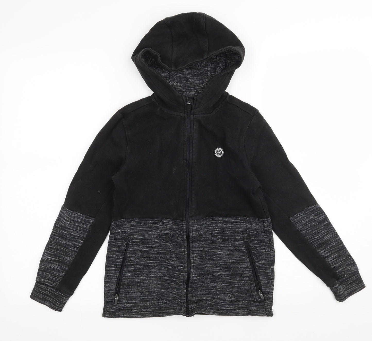 George Boys Black  Jersey Full Zip Hoodie Size 9-10 Years