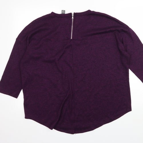 Primark Womens Purple  Jersey Pullover Jumper Size 14