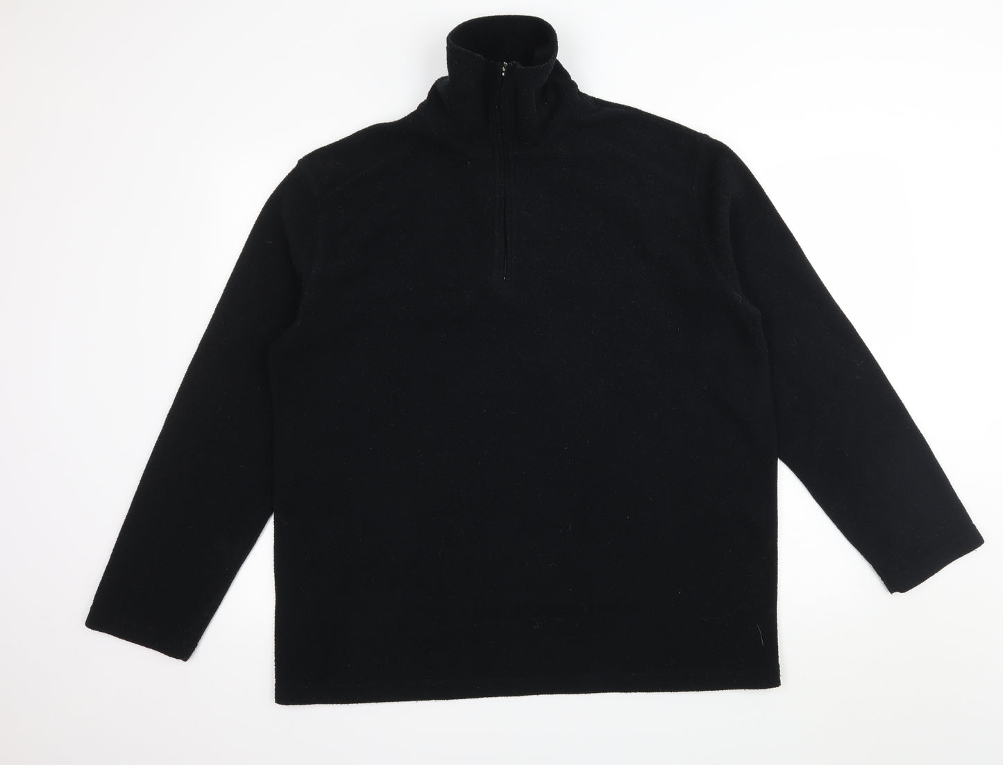 Crane Mens Black  Fleece Pullover Sweatshirt Size L
