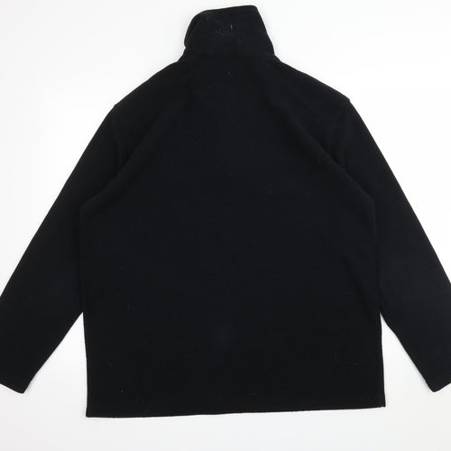 Crane Mens Black  Fleece Pullover Sweatshirt Size L