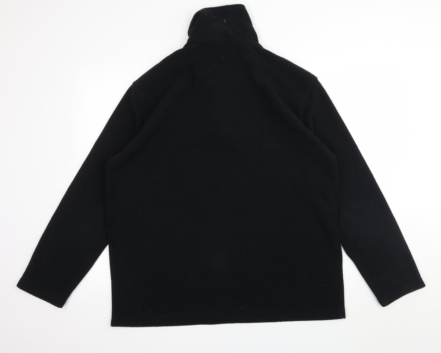 Crane Mens Black  Fleece Pullover Sweatshirt Size L