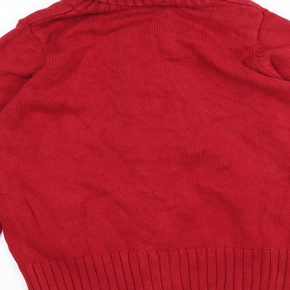 BHS Womens Red  Knit Cardigan Jumper Size 12
