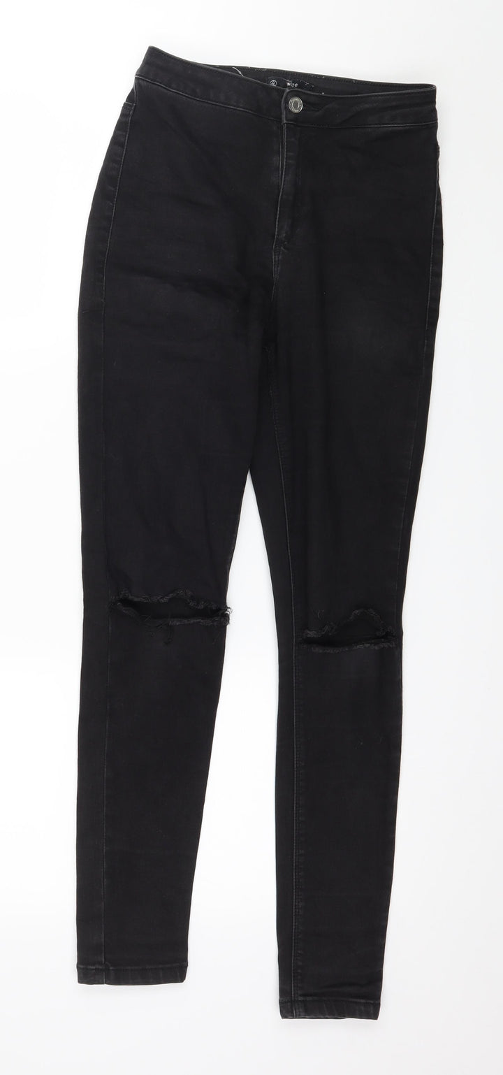 Missguided Womens Black Denim Skinny Jeans Size 8 L28 in