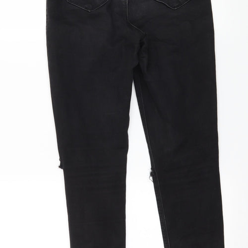 Missguided Womens Black  Denim Skinny Jeans Size 8 L28 in