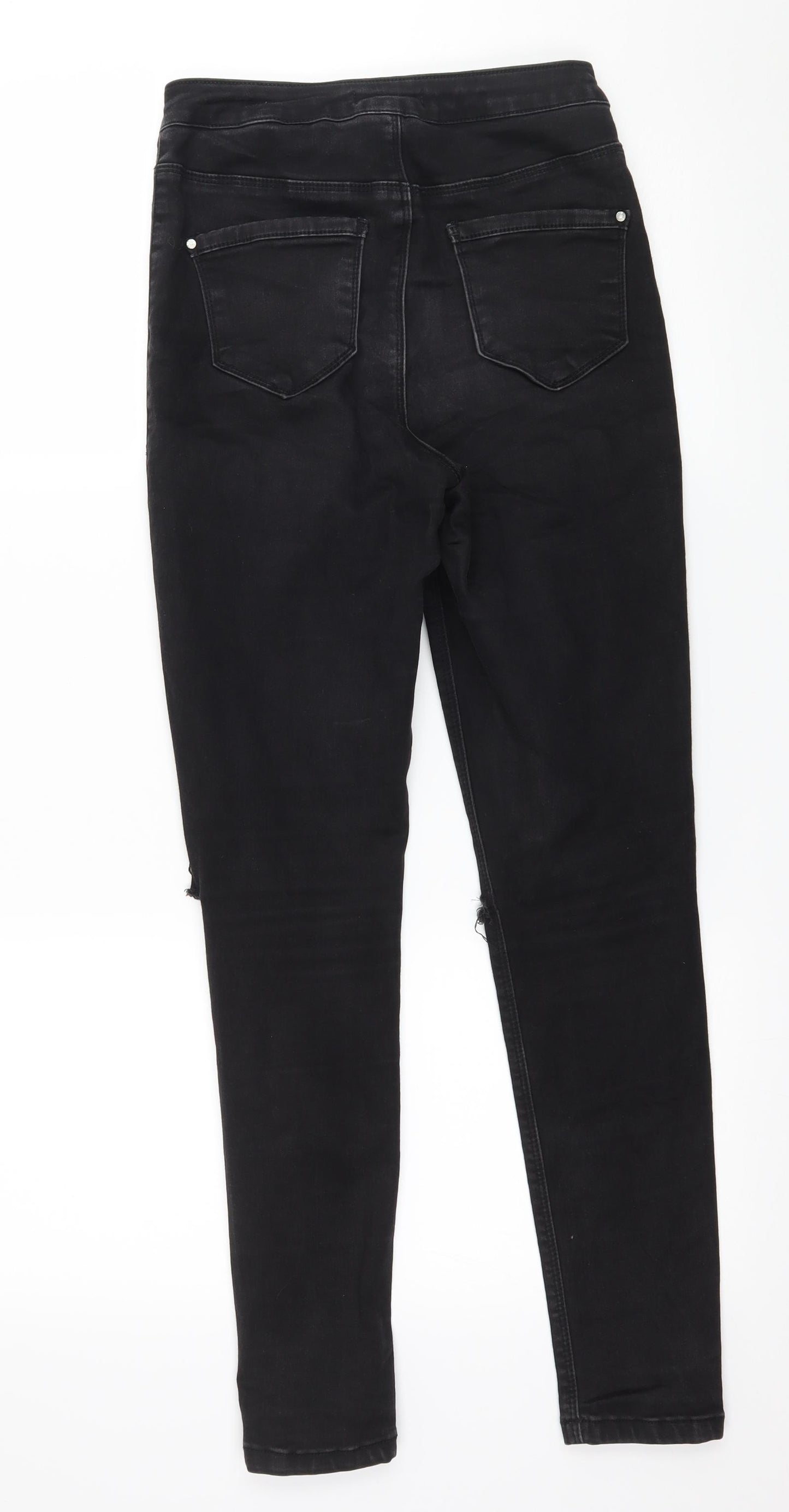 Missguided Womens Black  Denim Skinny Jeans Size 8 L28 in