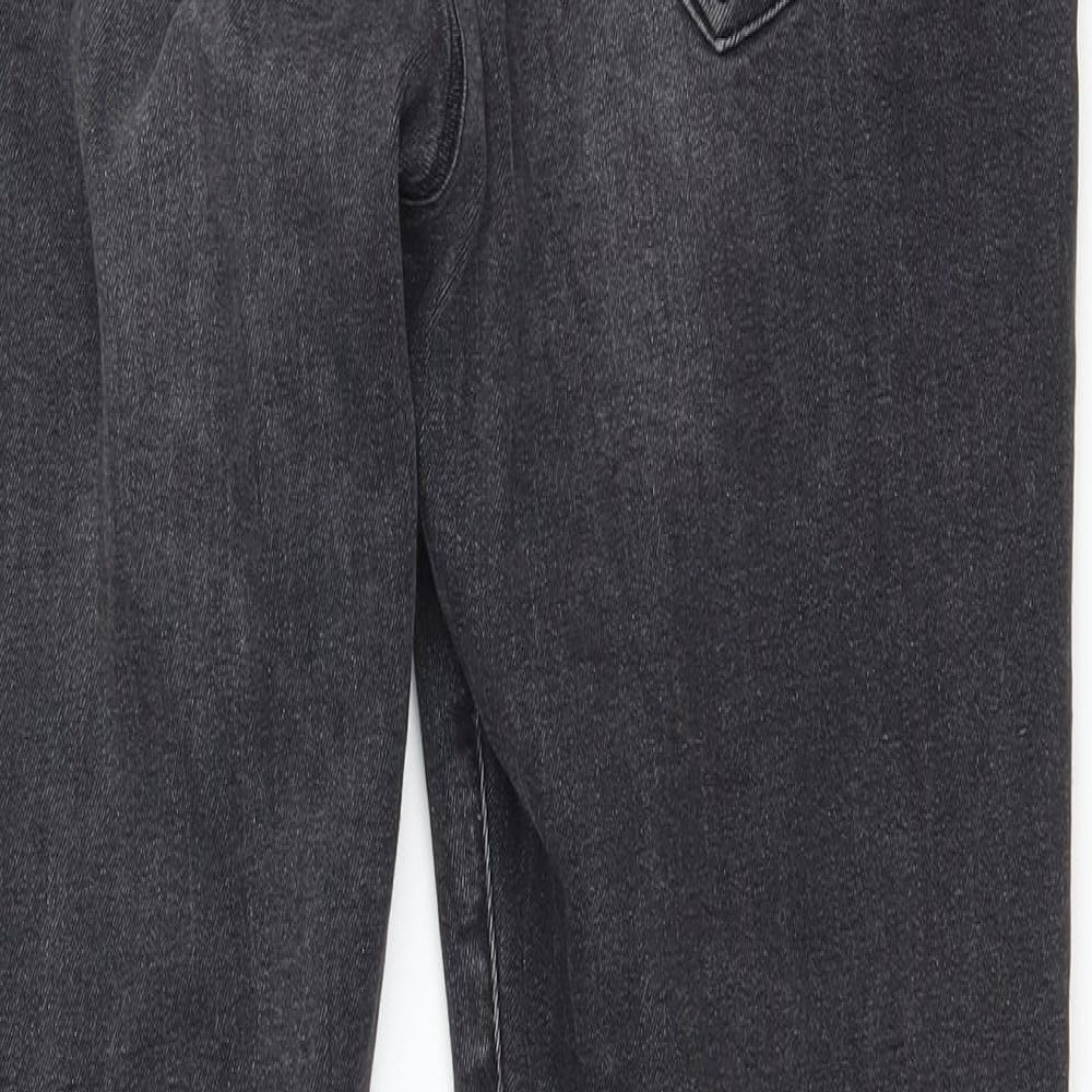 Denim & Co. Womens Grey  Denim Cropped Jeans Size 12 L25 in