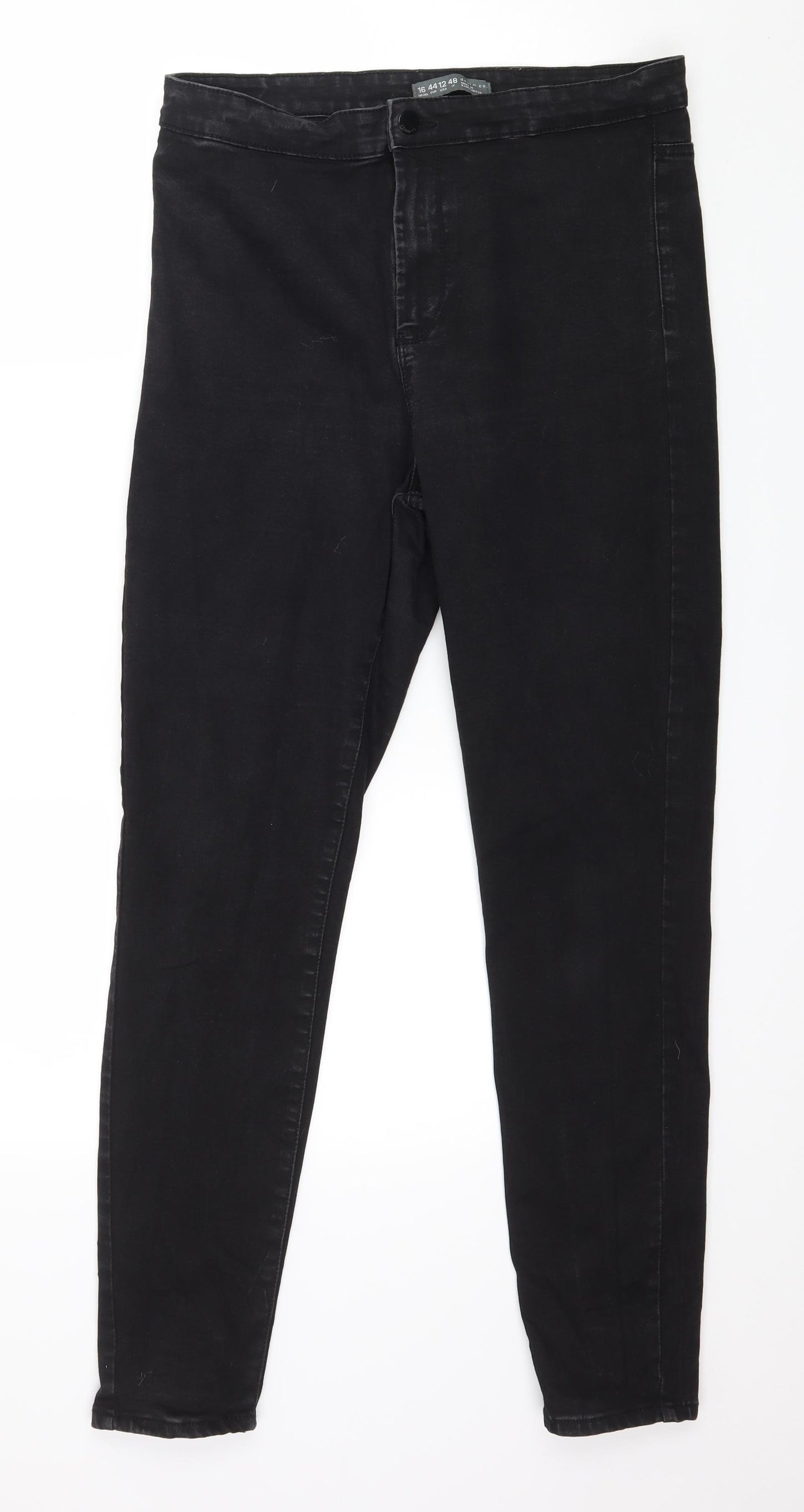 Denim & Co. Womens Black  Denim Skinny Jeans Size 16 L27 in