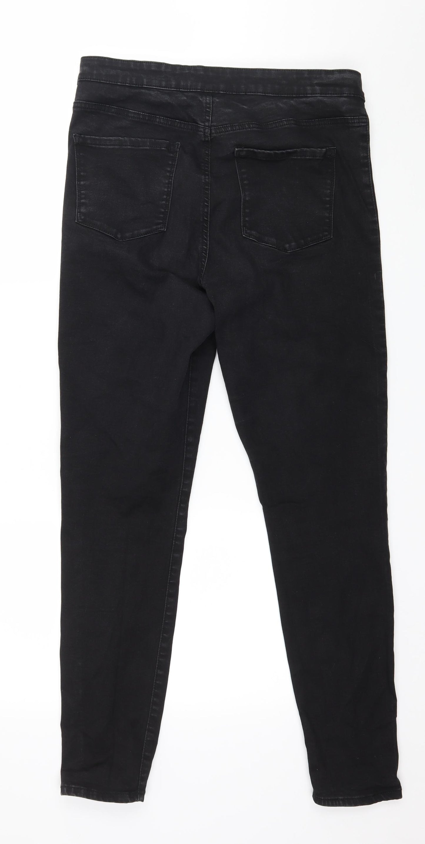 Denim & Co. Womens Black  Denim Skinny Jeans Size 16 L27 in