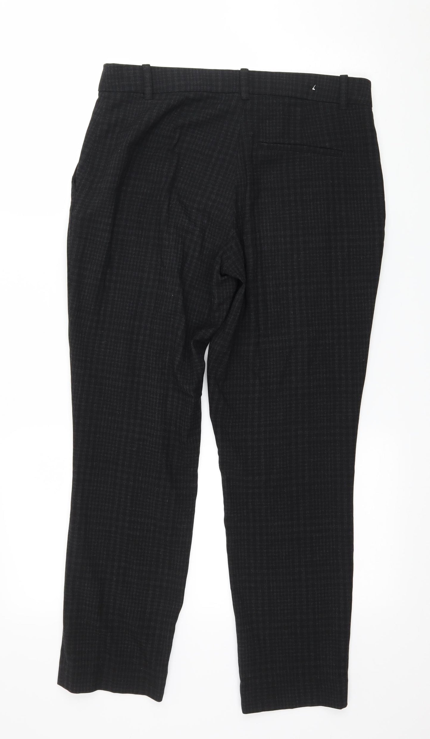 H&M Womens Grey Striped  Trousers  Size 10 L26 in