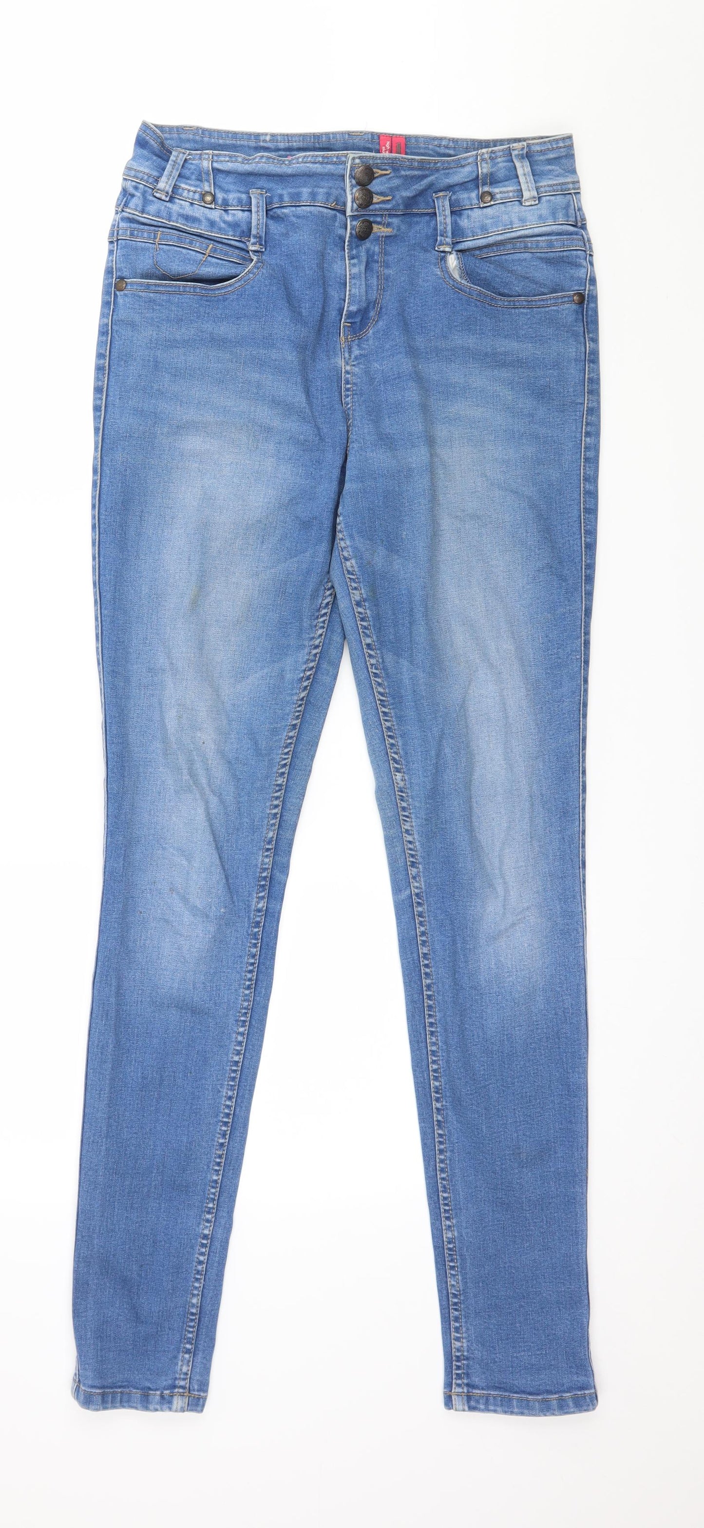 YES YES Womens Blue  Denim Skinny Jeans Size 12 L30 in