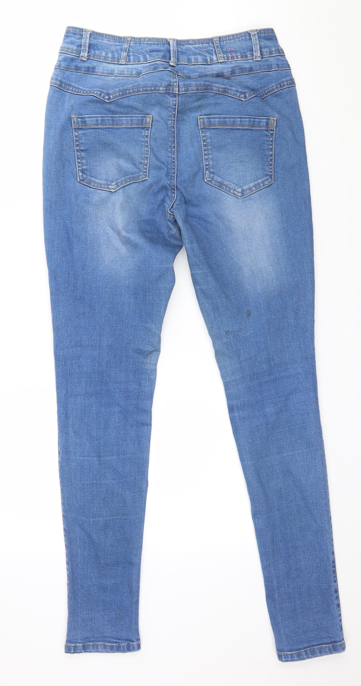 YES YES Womens Blue  Denim Skinny Jeans Size 12 L30 in