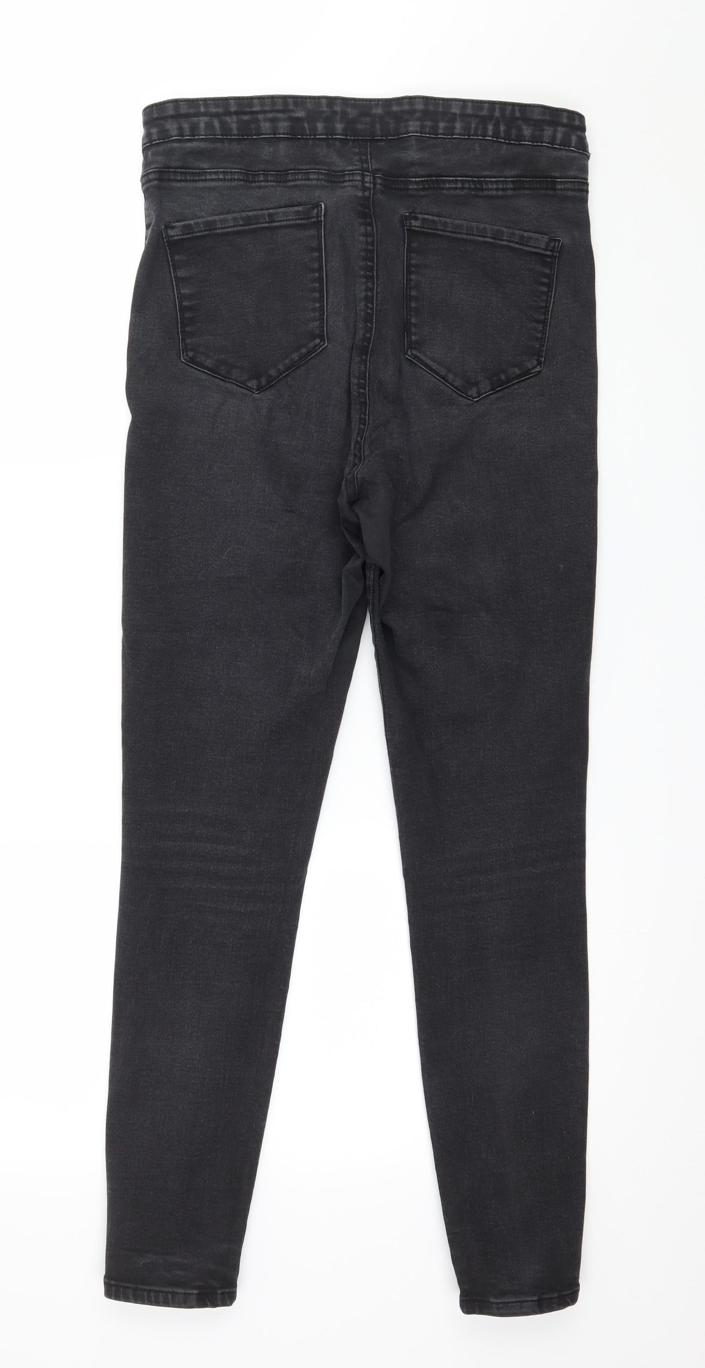 Denim & Co. Womens Grey  Denim Skinny Jeans Size 16 L27 in