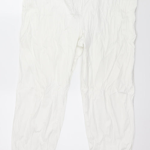 Marks and Spencer Womens White   Trousers  Size 18 L25 in