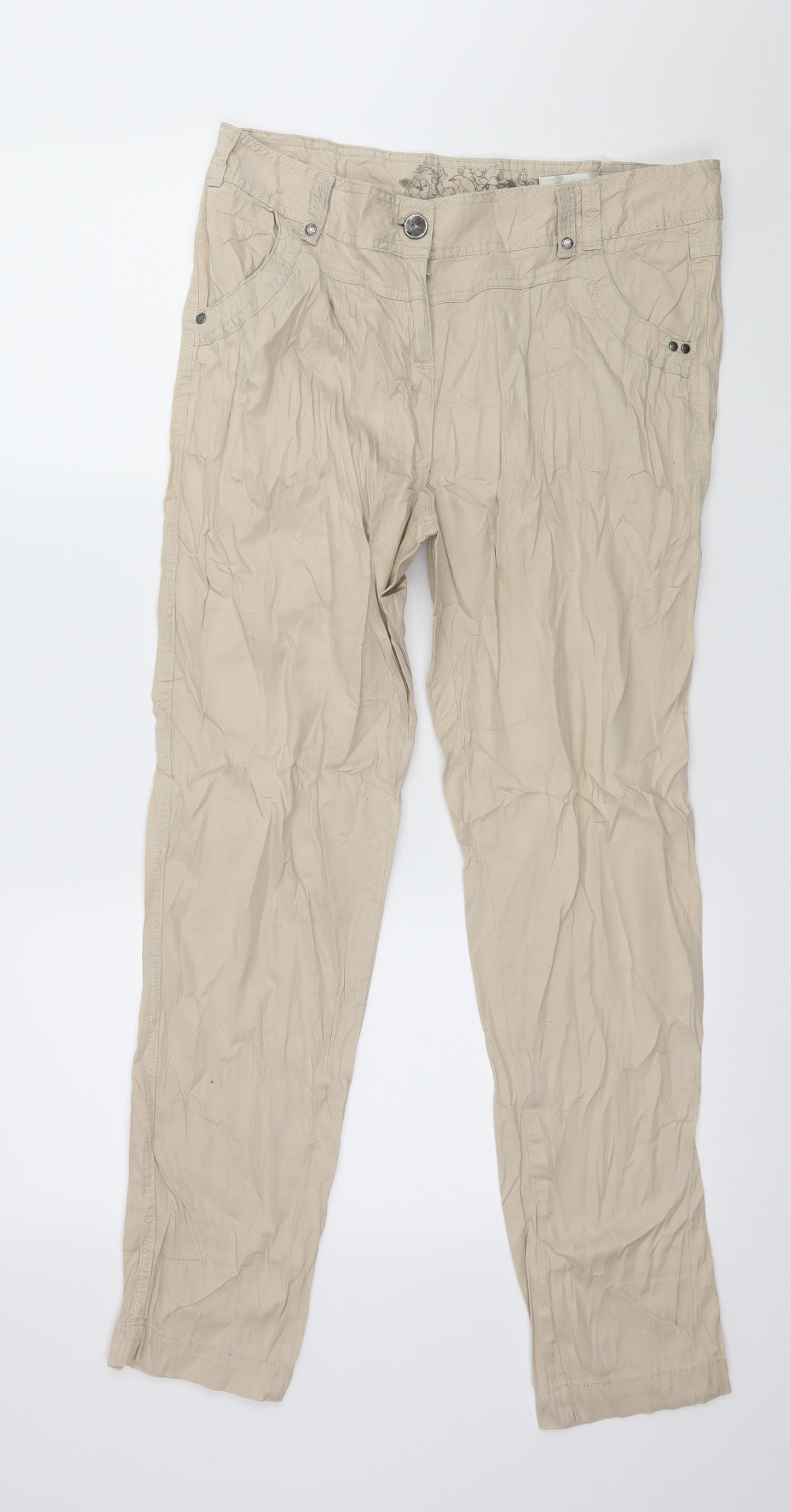 BHS Womens Beige   Trousers  Size 12 L28 in