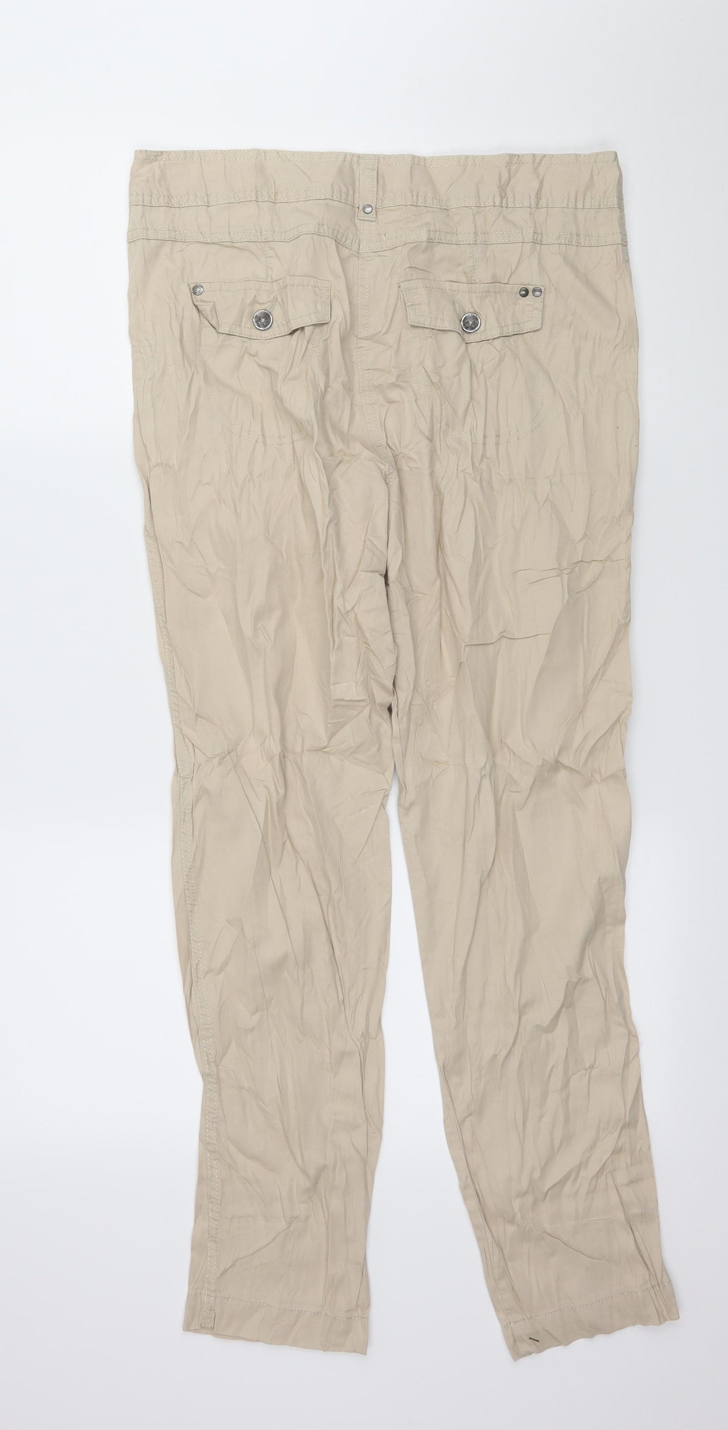 BHS Womens Beige   Trousers  Size 12 L28 in