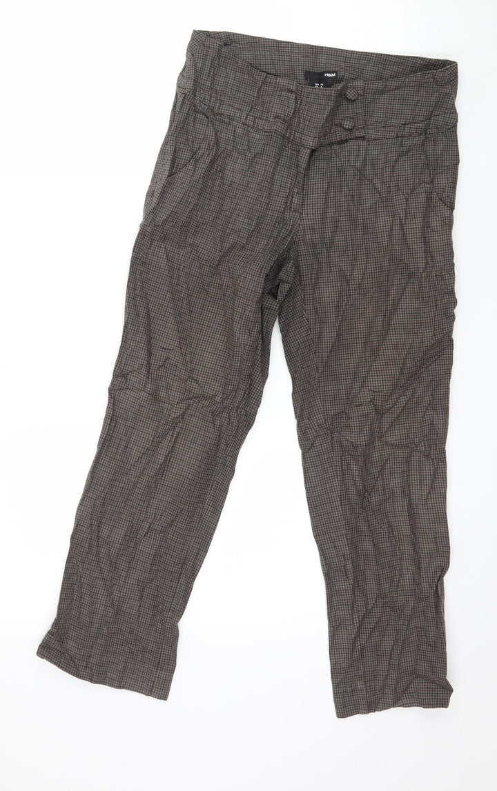 H&M Womens Brown   Trousers  Size 8 L24 in