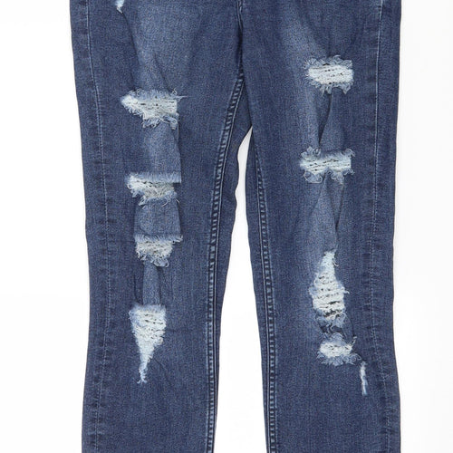 H&M Womens Blue  Denim Skinny Jeans Size 8 L30 in