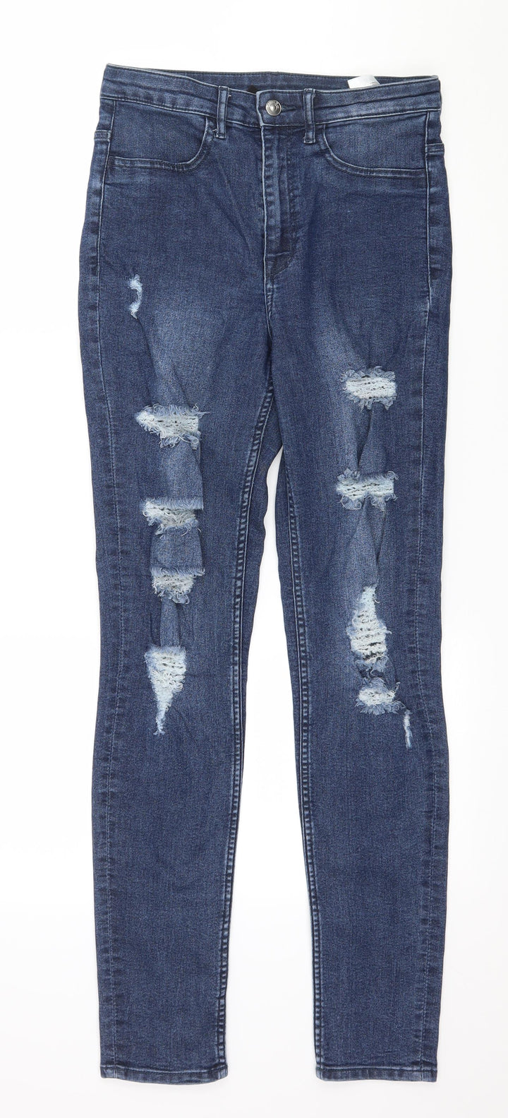 H&M Womens Blue  Denim Skinny Jeans Size 8 L30 in