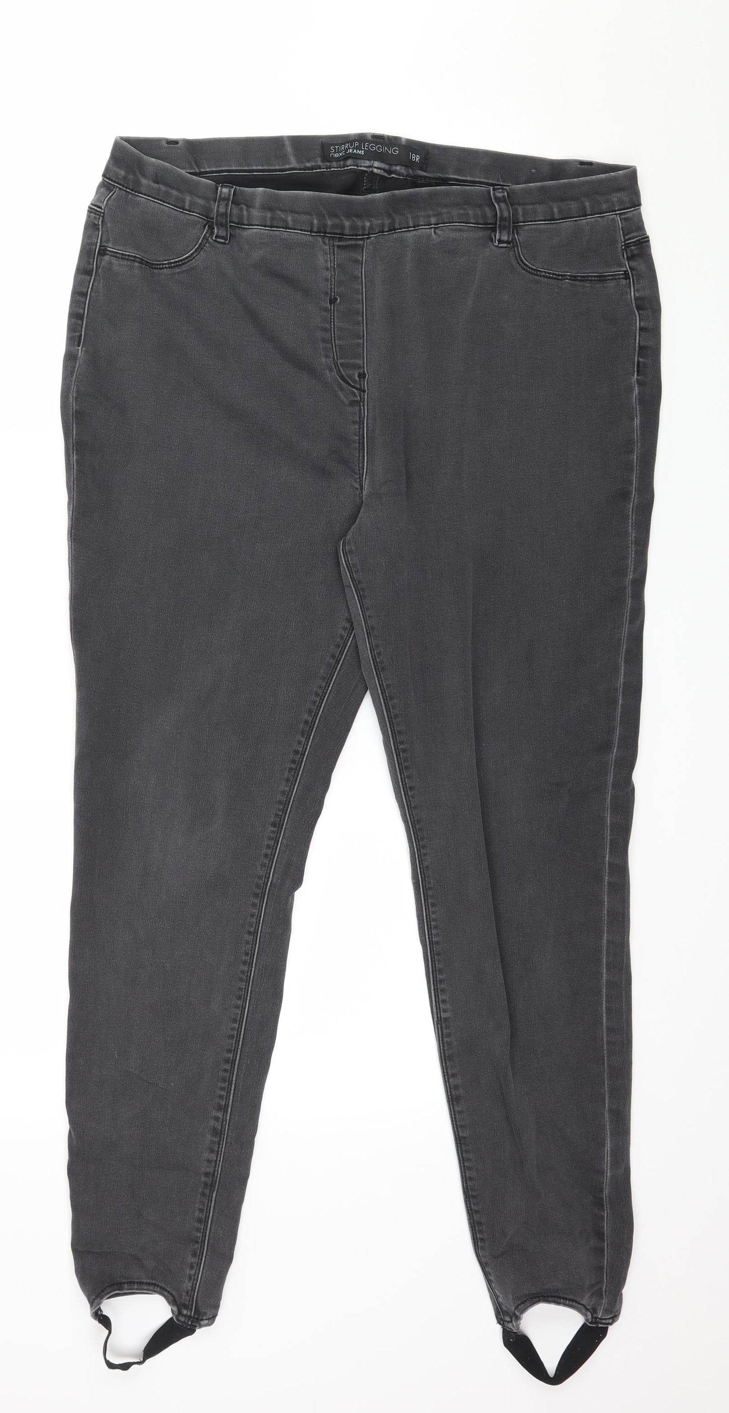 NEXT Womens Grey  Denim Jegging Jeans Size 18 L27 in