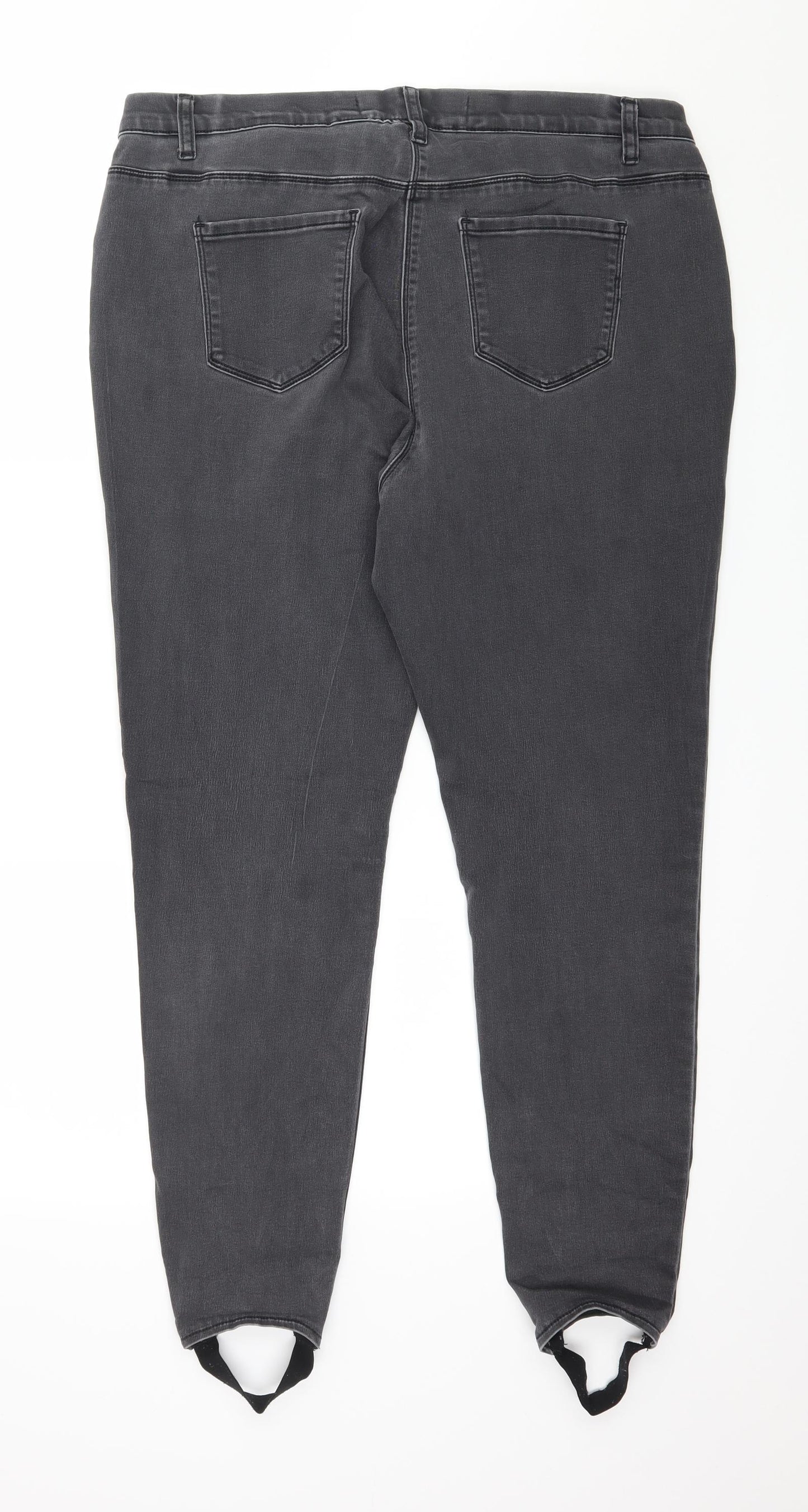 NEXT Womens Grey  Denim Jegging Jeans Size 18 L27 in