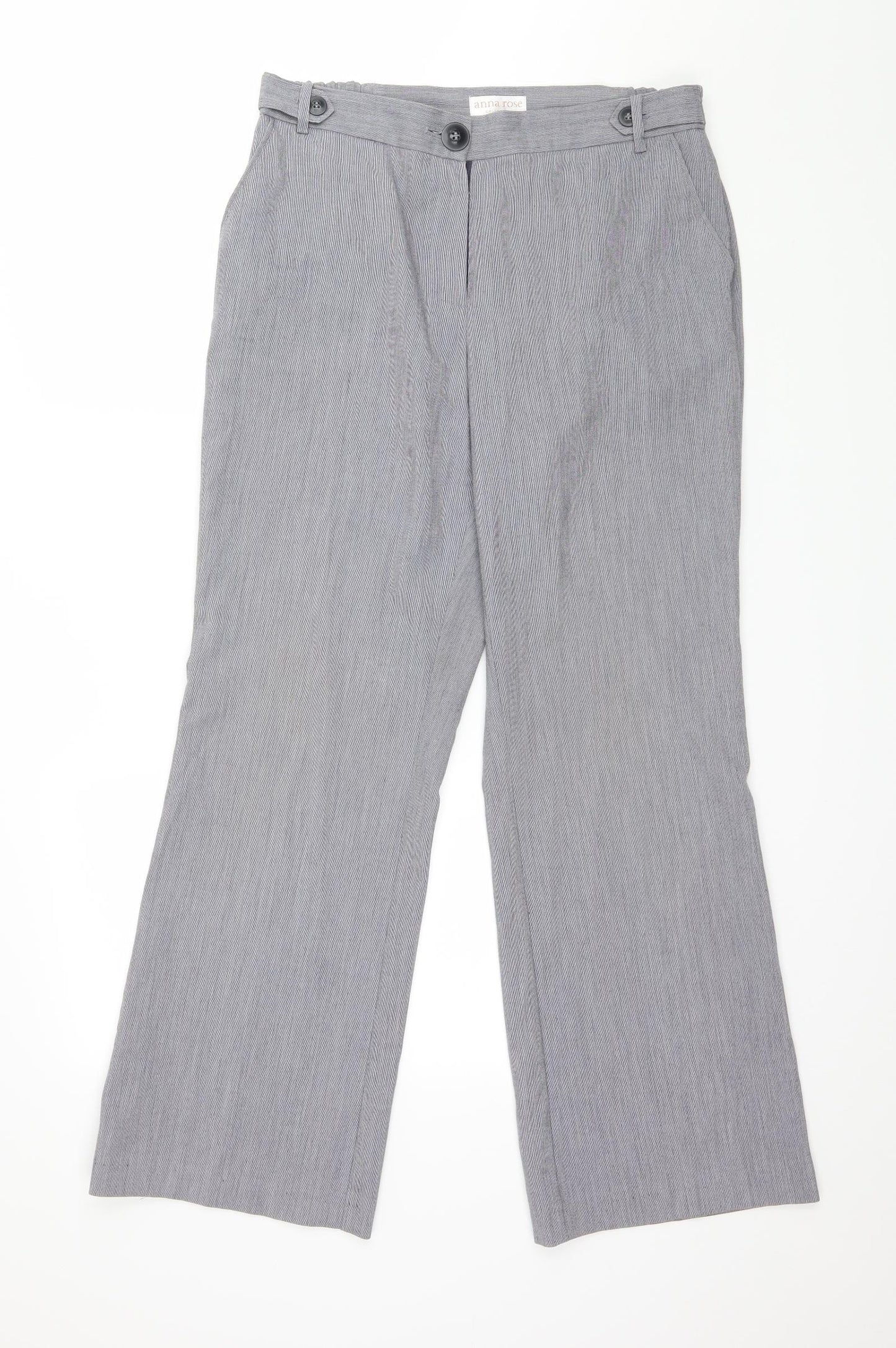 Anna Rose Womens Grey   Trousers  Size 12 L29 in