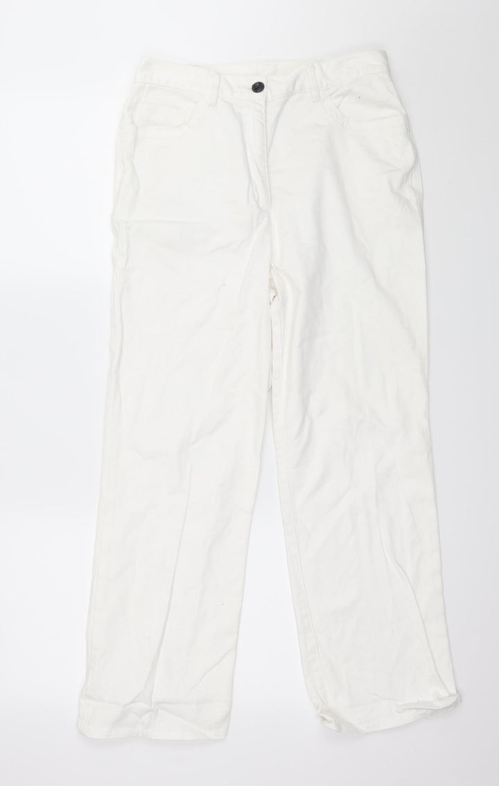 Marks and Spencer Womens White  Denim Straight Jeans Size 30 in L26 in