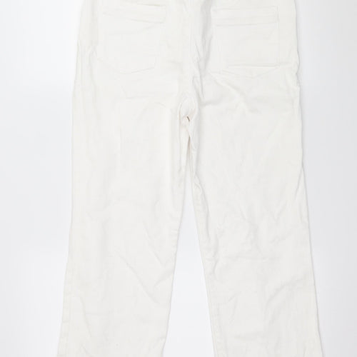 Marks and Spencer Womens White  Denim Straight Jeans Size 30 in L26 in