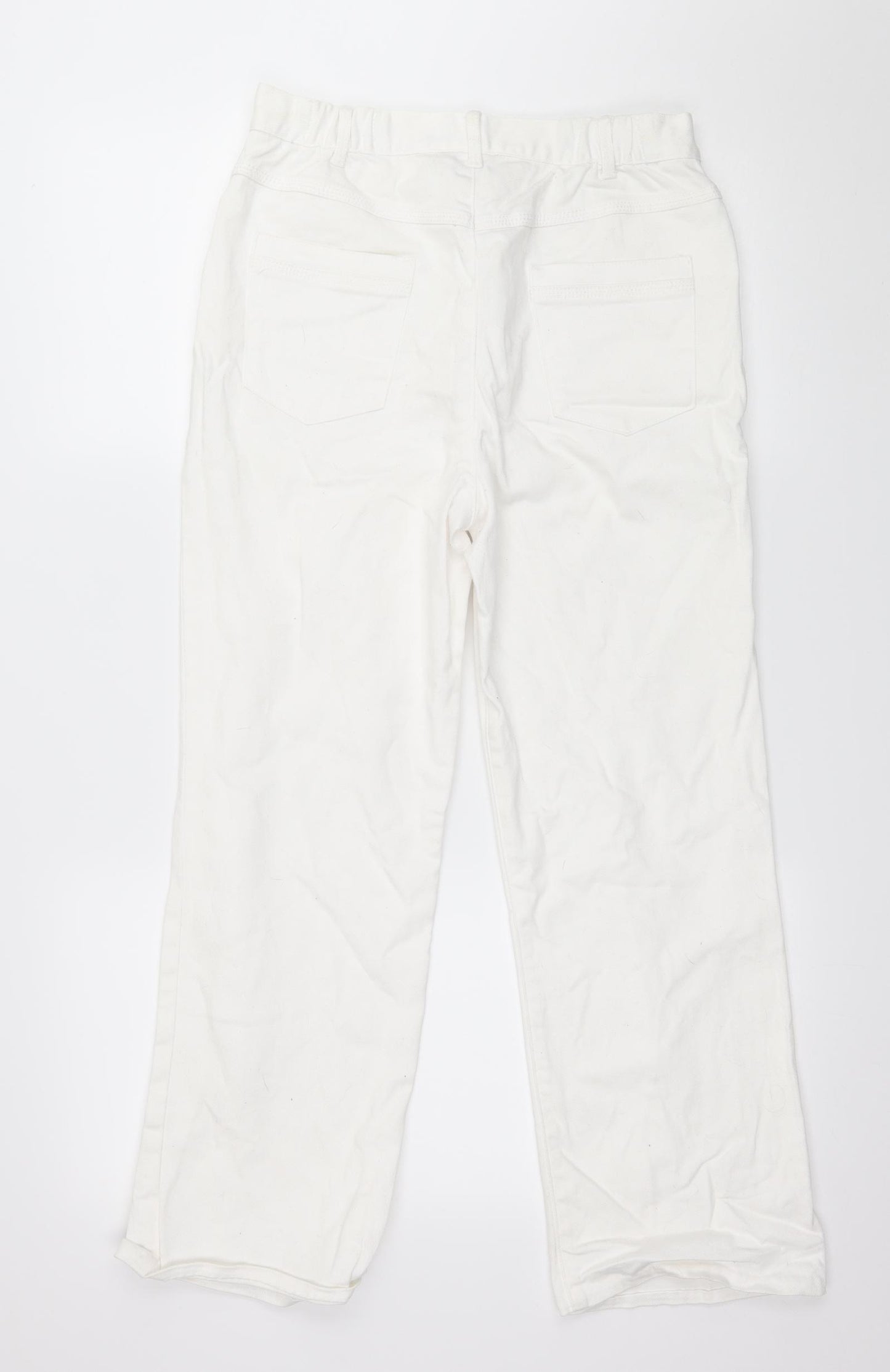 Marks and Spencer Womens White  Denim Straight Jeans Size 30 in L26 in