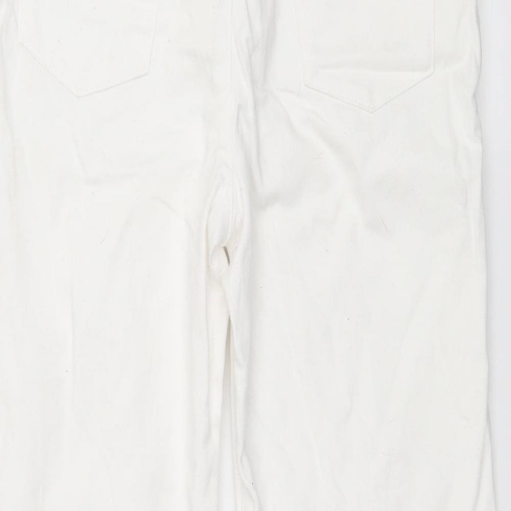 Marks and Spencer Womens White  Denim Straight Jeans Size 30 in L26 in