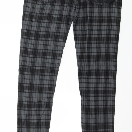 BANNED Womens Grey Plaid  Trousers  Size 2XL L30 in